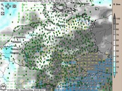 Im Süden weitere Schneefälle