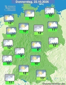 Wolken, Wind und &ouml;rtliche Schauer
